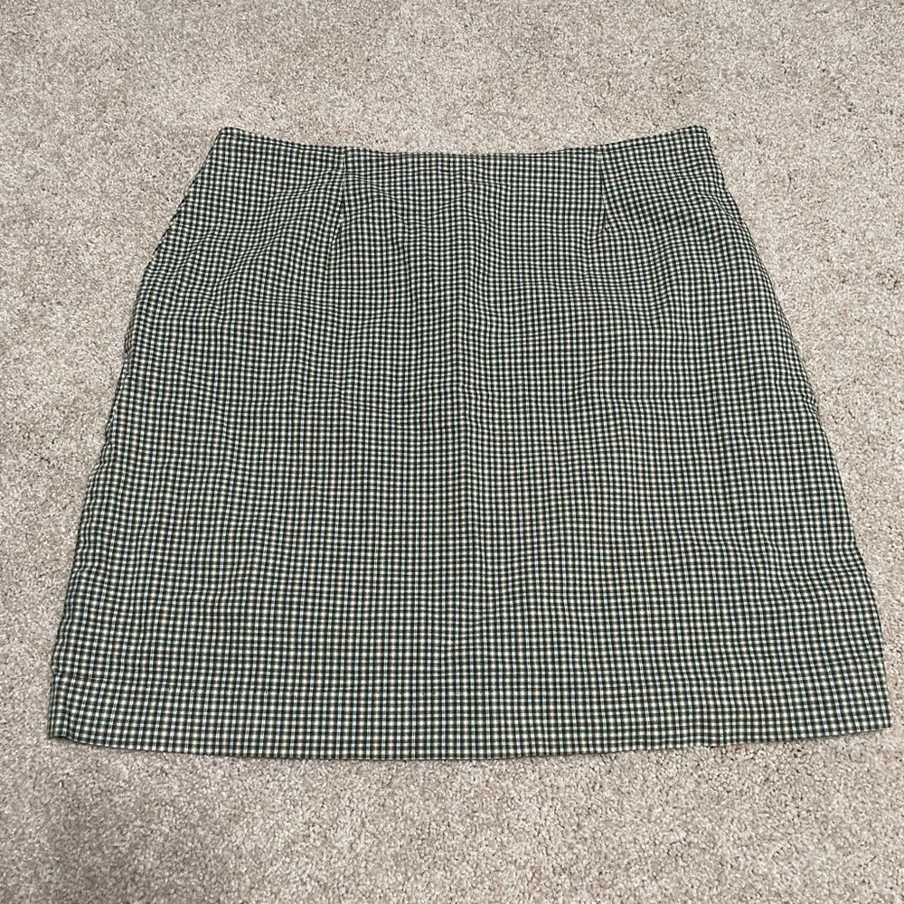 Y2K Preppy Green Plaid Mini Skirt